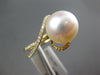 LARGE .42CT DIAMOND & AAA SOUTH SEA PEARL 18KT YELLOW GOLD 3D LOVE KNOT FUN RING