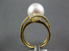 LARGE .42CT DIAMOND & AAA SOUTH SEA PEARL 18KT YELLOW GOLD 3D LOVE KNOT FUN RING