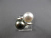 ESTATE AAA TAHITIAN PEARL & SOUTH SEA PEARL 14K WHITE GOLD CRISS CROSS LOVE RING