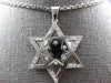 .52CT DIAMOND 14K WHITE GOLD STAR OF DAVID DOUBLE PLATED ETOILE FLOATING PENDANT