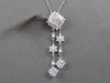 1.53CT DIAMOND 18K WHITE GOLD ROUND & PRINCESS FLOWER BY THE YARD LARIAT PENDANT