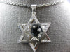 .52CT DIAMOND 14K WHITE GOLD STAR OF DAVID DOUBLE PLATED ETOILE FLOATING PENDANT