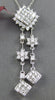 1.53CT DIAMOND 18K WHITE GOLD ROUND & PRINCESS FLOWER BY THE YARD LARIAT PENDANT