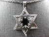 .52CT DIAMOND 14K WHITE GOLD STAR OF DAVID DOUBLE PLATED ETOILE FLOATING PENDANT