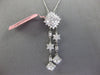 1.53CT DIAMOND 18K WHITE GOLD ROUND & PRINCESS FLOWER BY THE YARD LARIAT PENDANT