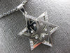 .52CT DIAMOND 14K WHITE GOLD STAR OF DAVID DOUBLE PLATED ETOILE FLOATING PENDANT