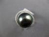 EXTRA LARGE .60CT DIAMOND & AAA TAHITIAN PEARL 18K WHITE GOLD LOVE KNOT FUN RING