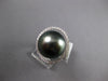 EXTRA LARGE .60CT DIAMOND & AAA TAHITIAN PEARL 18K WHITE GOLD LOVE KNOT FUN RING