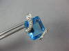 ESTATE 15.17CT DIAMOND & AAA BLUE TOPAZ 14K WHITE GOLD CLASSIC FUN STUD EARRINGS
