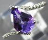 ESTATE 1.08CT DIAMOND & AAA AMETHYST 14KT WHITE GOLD 3D CRISS CROSS FUN RING