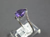 ESTATE 1.08CT DIAMOND & AAA AMETHYST 14KT WHITE GOLD 3D CRISS CROSS FUN RING