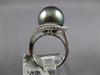 EXTRA LARGE .60CT DIAMOND & AAA TAHITIAN PEARL 18K WHITE GOLD LOVE KNOT FUN RING
