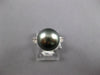 LARGE .07CT DIAMOND & AAA TAHITIAN PEARL 14KT WHITE GOLD CLASSIC ENGAGEMENT RING