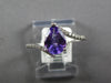 ESTATE 1.08CT DIAMOND & AAA AMETHYST 14KT WHITE GOLD 3D CRISS CROSS FUN RING