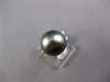 LARGE .07CT DIAMOND & AAA TAHITIAN PEARL 14KT WHITE GOLD CLASSIC ENGAGEMENT RING