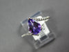 ESTATE 1.08CT DIAMOND & AAA AMETHYST 14KT WHITE GOLD 3D CRISS CROSS FUN RING