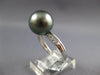 LARGE .07CT DIAMOND & AAA TAHITIAN PEARL 14KT WHITE GOLD CLASSIC ENGAGEMENT RING