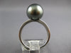 LARGE .07CT DIAMOND & AAA TAHITIAN PEARL 14KT WHITE GOLD CLASSIC ENGAGEMENT RING