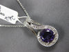 1.80CT DIAMOND & AAA AMETHYST 14KT WHITE GOLD 3D ROUND FILIGREE FLOATING PENDANT
