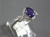 ESTATE .88CT DIAMOND & AAA AMETHYST 14K WHITE GOLD 3D OVAL & ROUND INFINITY RING