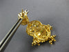 LARGE .22CT DIAMOND & ENAMEL 22KT YELLOW GOLD CHANDELIER HANGING EARRINGS #26949