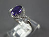 ESTATE .88CT DIAMOND & AAA AMETHYST 14K WHITE GOLD 3D OVAL & ROUND INFINITY RING