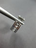1.61CT DIAMOND 18KT WHITE GOLD 3D 3 ROW MULTI HEART HUGGIE HOOP HANGING EARRINGS