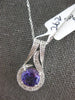 1.80CT DIAMOND & AAA AMETHYST 14KT WHITE GOLD 3D ROUND FILIGREE FLOATING PENDANT