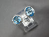 ESTATE 1.70CT DIAMOND & AAA BLUE TOPAZ 14KT WHITE GOLD OVAL & ROUND TENSION RING