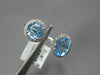ESTATE 1.70CT DIAMOND & AAA BLUE TOPAZ 14KT WHITE GOLD OVAL & ROUND TENSION RING