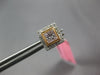 .66CT WHITE & PINK DIAMOND 18KT ROSE GOLD 3D PRINCESS & ROUND HALO STUD EARRINGS