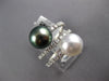 .60CT DIAMOND & AAA TAHITIAN & SOUTH SEA PEARL 18KT WHITE GOLD CRISS CROSS RING