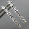 .95CT DIAMOND 18K WHITE GOLD 3D OVAL INSIDE OUT SHARE PRONG HOOP HUGGIE EARRINGS