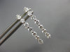 .95CT DIAMOND 18K WHITE GOLD 3D OVAL INSIDE OUT SHARE PRONG HOOP HUGGIE EARRINGS