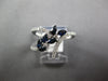 ESTATE .92CT DIAMOND & AAA SAPPHIRE 14KT WHITE GOLD 3D CRISS CROSS LEAF RING