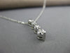 ESTATE .06CT DIAMOND 14KT WHITE GOLD 3 STONE JOURNEY HEART LOVE PENDANT #26769