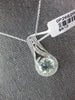 1.75CT DIAMOND & AAA GREEN AMETHYST 14KT WHITE GOLD 3D FILIGREE FLOATING PENDANT