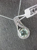 1.75CT DIAMOND & AAA GREEN AMETHYST 14KT WHITE GOLD 3D FILIGREE FLOATING PENDANT
