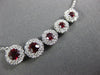 .97CT DIAMOND & RUBY 18K WHITE GOLD 5 STONE SIDEWAY JOURNEY BY THE YARD NECKLACE
