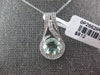 1.75CT DIAMOND & AAA GREEN AMETHYST 14KT WHITE GOLD 3D FILIGREE FLOATING PENDANT