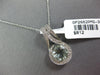 1.75CT DIAMOND & AAA GREEN AMETHYST 14KT WHITE GOLD 3D FILIGREE FLOATING PENDANT