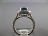 ESTATE 2.92 DIAMOND & AAA SAPPHIRE 14K WHITE GOLD 3D HALO ENGAGEMENT RING #27107