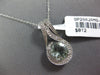 1.75CT DIAMOND & AAA GREEN AMETHYST 14KT WHITE GOLD 3D FILIGREE FLOATING PENDANT