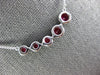 .97CT DIAMOND & RUBY 18K WHITE GOLD 5 STONE SIDEWAY JOURNEY BY THE YARD NECKLACE