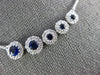 .97CT DIAMOND & AAA SAPPHIRE 18K WHITE GOLD 3D 5 STONE SIDEWAYS JOURNEY NECKLACE