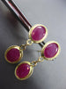 7.06CT AAA RUBY 14KT YELLOW GOLD 3D OVAL FILIGREE BY THE YARD HANGING EARRINGS