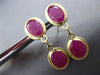 7.06CT AAA RUBY 14KT YELLOW GOLD 3D OVAL FILIGREE BY THE YARD HANGING EARRINGS