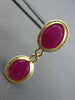 7.06CT AAA RUBY 14KT YELLOW GOLD 3D OVAL FILIGREE BY THE YARD HANGING EARRINGS