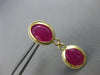 7.06CT AAA RUBY 14KT YELLOW GOLD 3D OVAL FILIGREE BY THE YARD HANGING EARRINGS