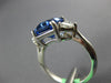 LARGE 5.7CT DIAMOND & AAA CEYLON SAPPHIRE 18K WHITE GOLD CUSHION ENGAGEMENT RING